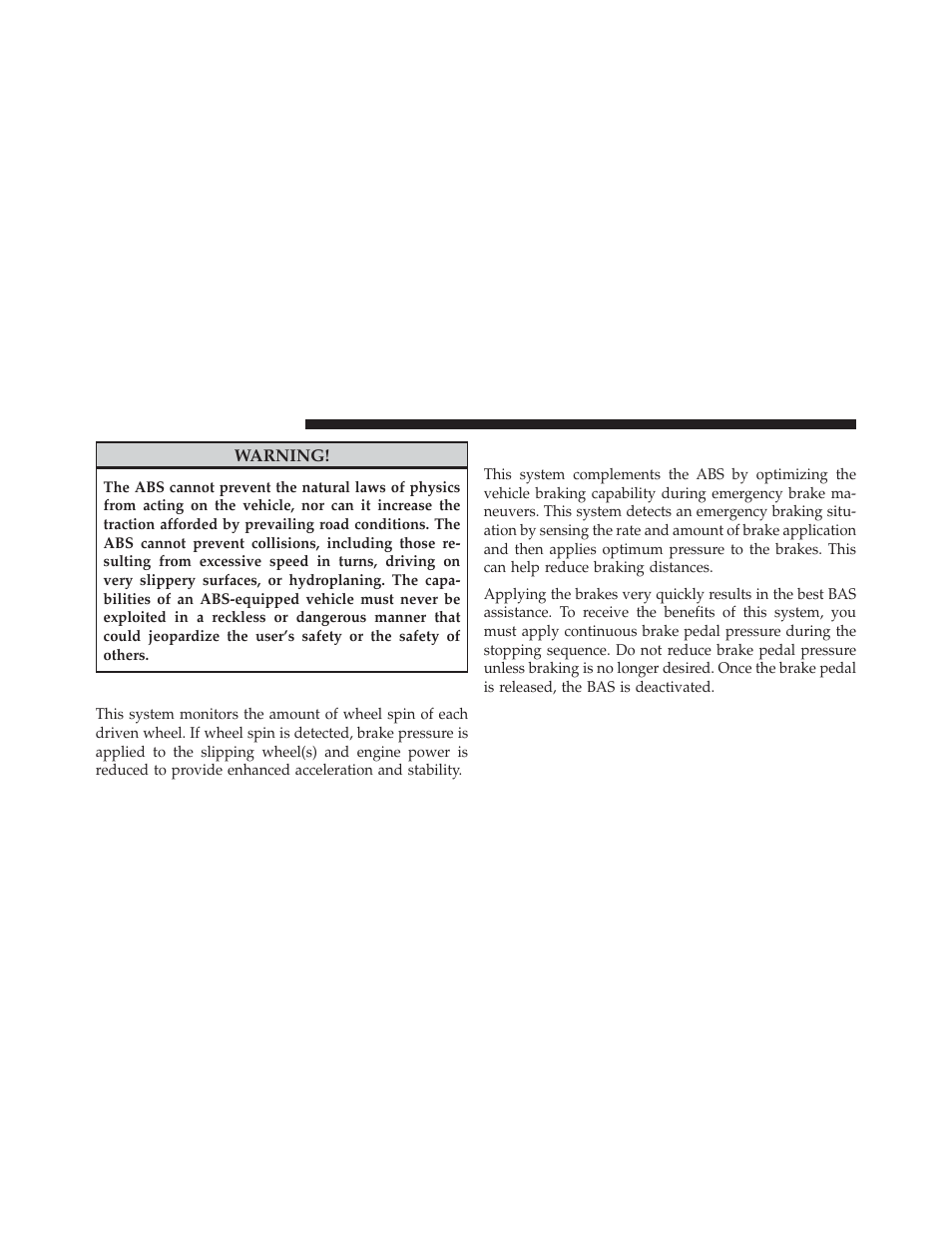 Traction control system (tcs), Brake assist system (bas) | Dodge 2013 Charger - Owner Manual User Manual | Page 436 / 631