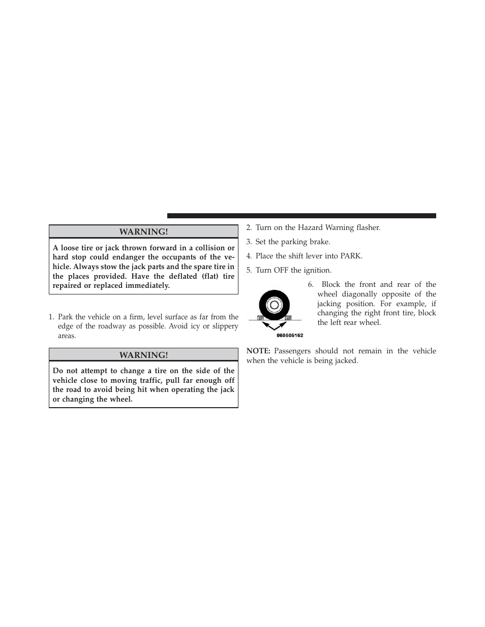 Preparations for jacking | Dodge 2013 Charger - Owner Manual User Manual | Page 514 / 631