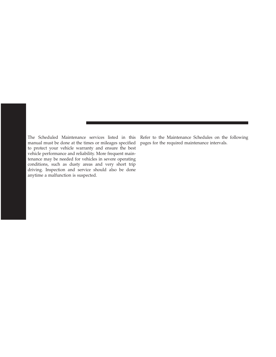 Maintenance schedule, Required maintenance intervals | Dodge 2013 Charger - Police Supplement User Manual | Page 56 / 62