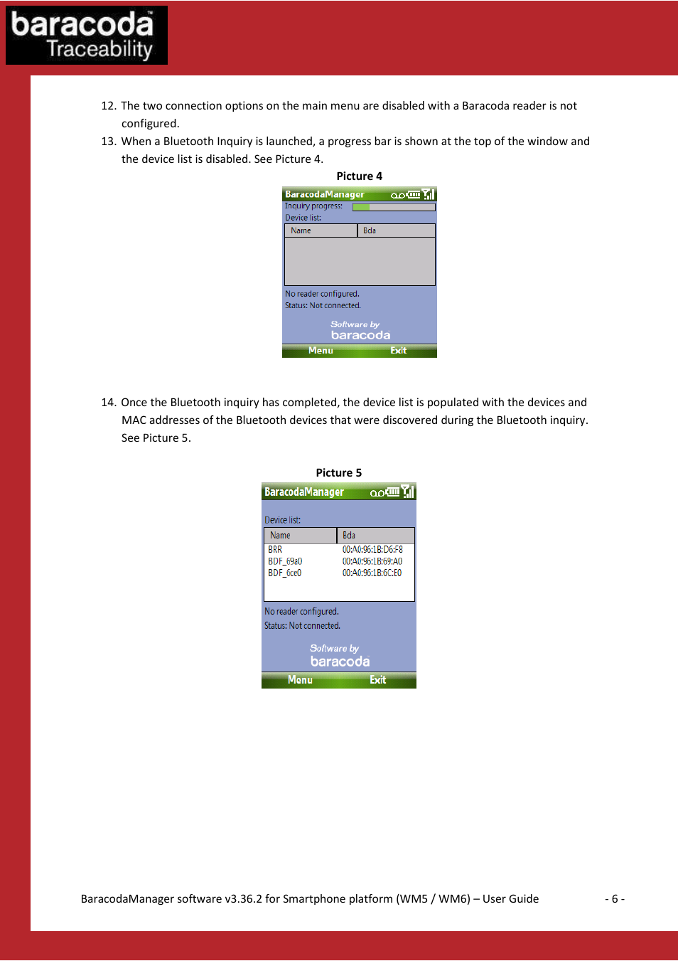 Baracoda V3.36.2 User Manual | Page 6 / 9