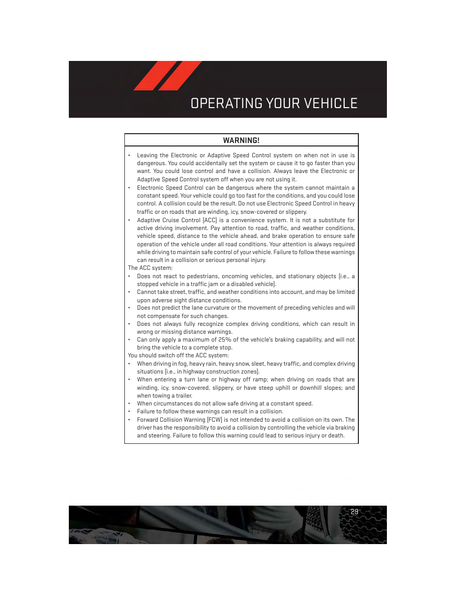 Operating your vehicle | Dodge 2013 Charger-SRT - User Guide User Manual | Page 31 / 132