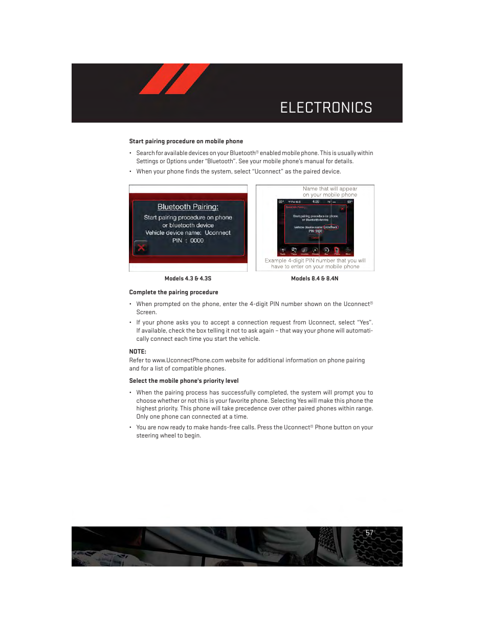Electronics | Dodge 2013 Charger-SRT - User Guide User Manual | Page 59 / 132