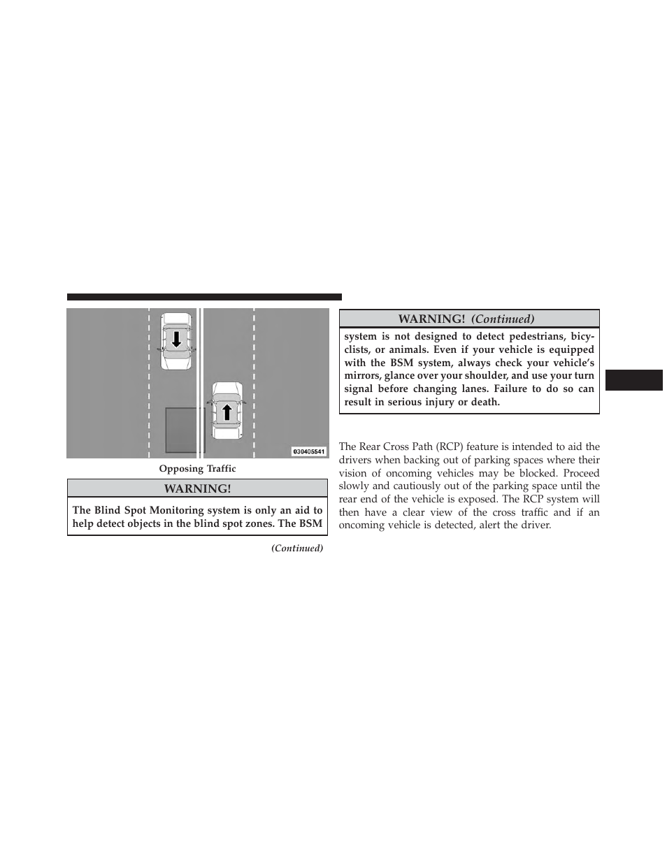 Rear cross path | Dodge 2013 Charger-SRT - Owner Manual User Manual | Page 123 / 595