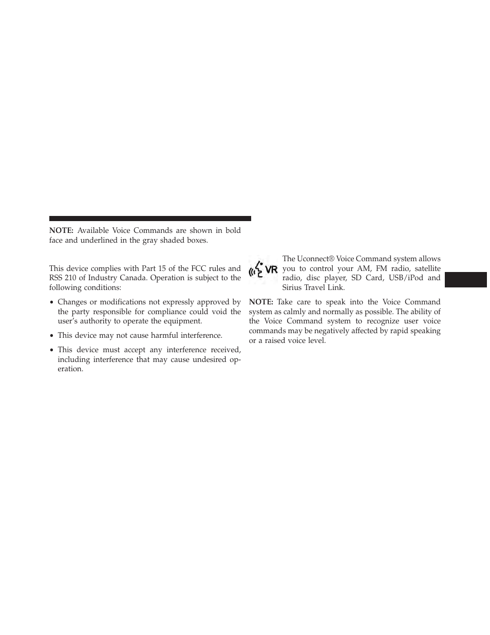 General information, Voice command, Uconnect® 8.4/8.4 nav | Dodge 2013 Charger-SRT - Owner Manual User Manual | Page 187 / 595