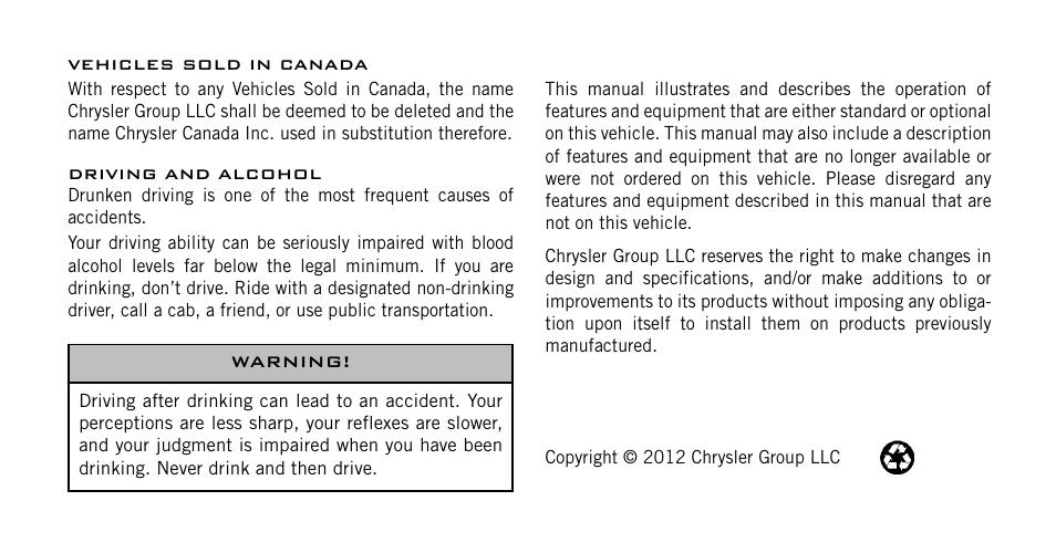 Dodge 2013 Charger-SRT - Owner Manual User Manual | Page 2 / 595