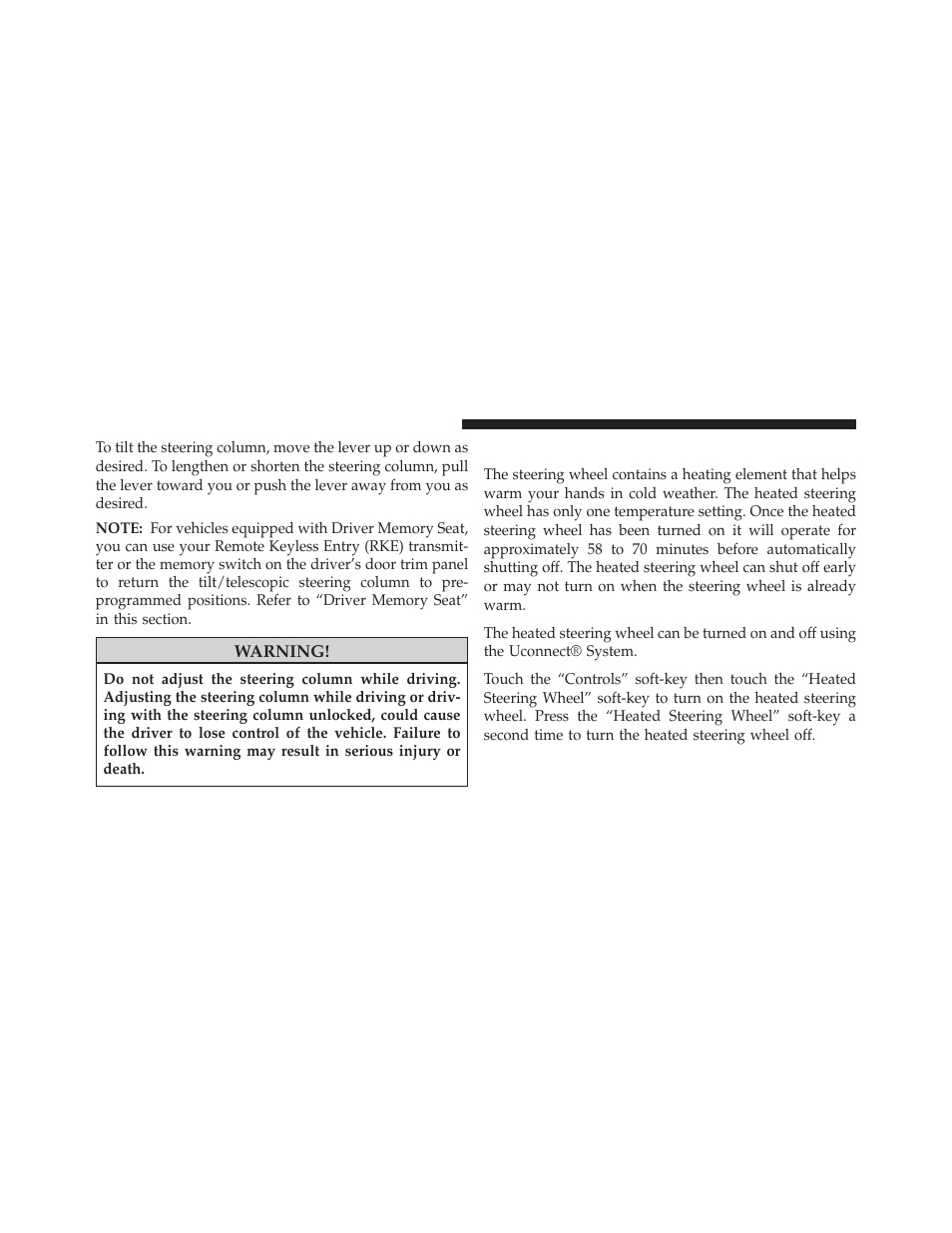 Heated steering wheel — if equipped, Heated steering wheel, If equipped | Dodge 2013 Charger-SRT - Owner Manual User Manual | Page 236 / 595