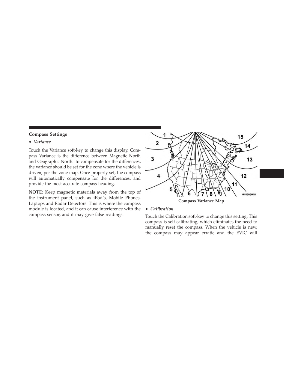 Compass settings | Dodge 2013 Charger-SRT - Owner Manual User Manual | Page 347 / 595