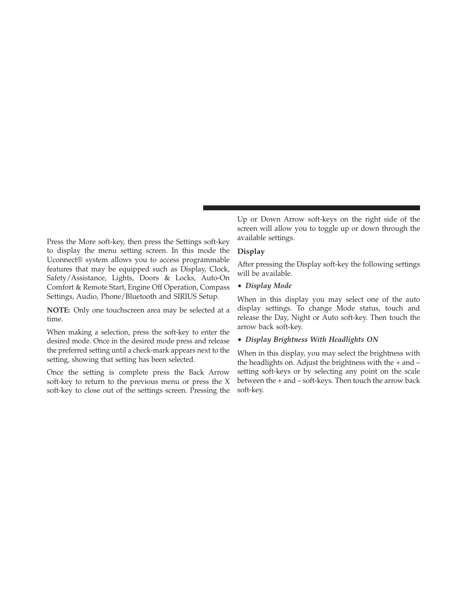 Display, Customer programmable features, Uconnect® 8.4 settings | Dodge 2013 Charger-SRT - Owner Manual User Manual | Page 350 / 595