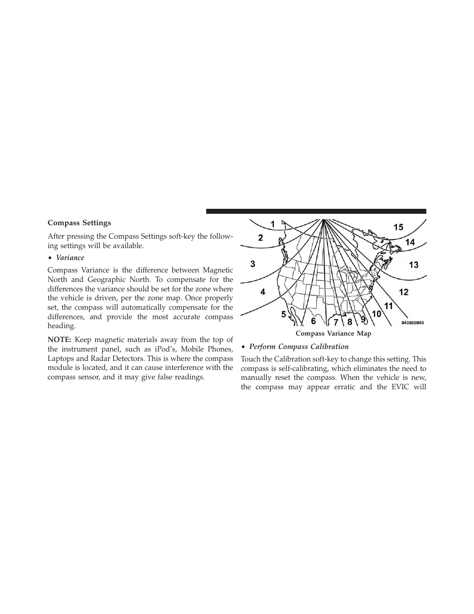 Compass settings | Dodge 2013 Charger-SRT - Owner Manual User Manual | Page 362 / 595