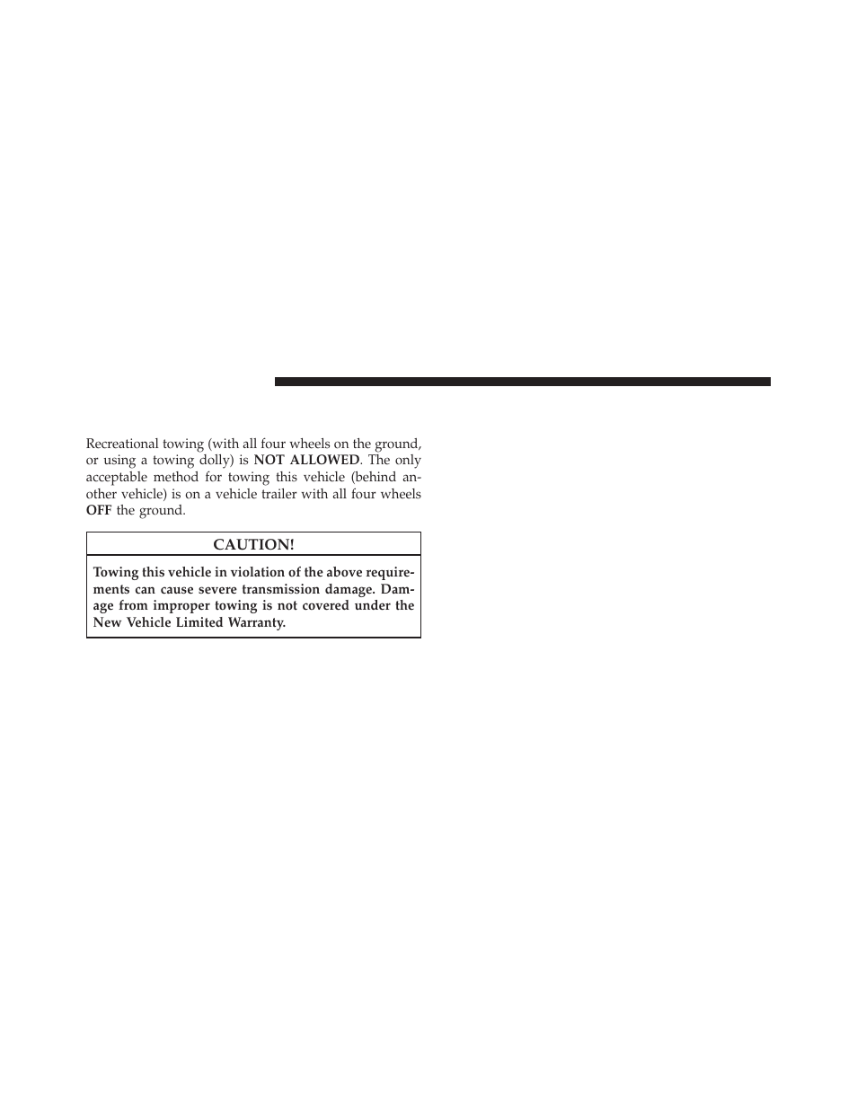 Recreational towing (behind motorhome, etc.), Recreational towing, Behind motorhome, etc.) | Dodge 2013 Charger-SRT - Owner Manual User Manual | Page 470 / 595