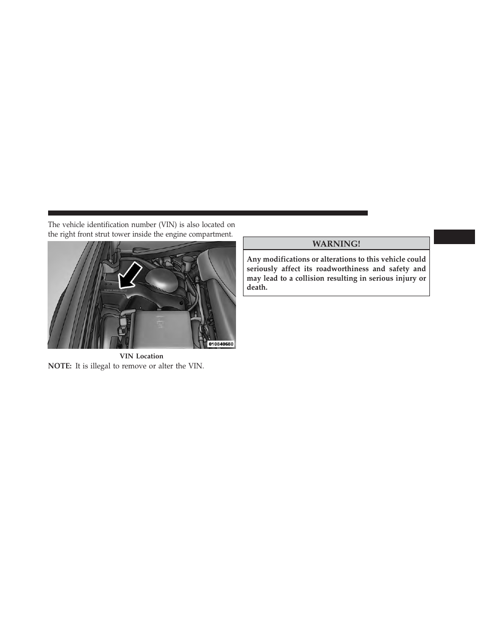 Vehicle modifications/alterations | Dodge 2013 Charger-SRT - Owner Manual User Manual | Page 9 / 595