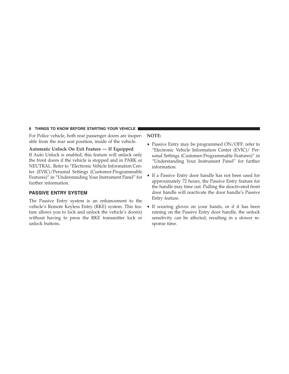 Passive entry system | Dodge 2013 Durango - Owner Manual User Manual | Page 10 / 26