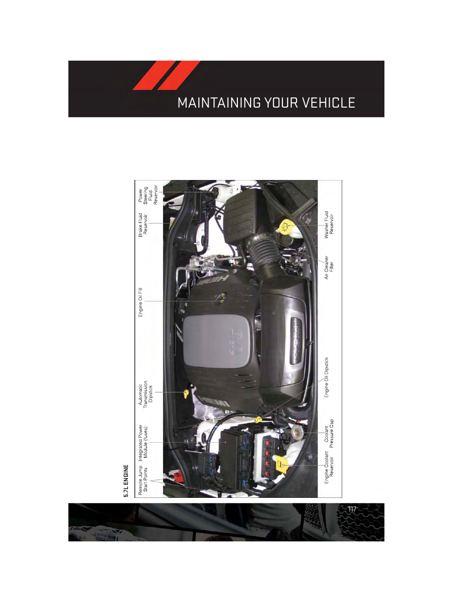 7l engine, Maintaining your vehicle | Dodge 2013 Durango - User Guide User Manual | Page 119 / 140