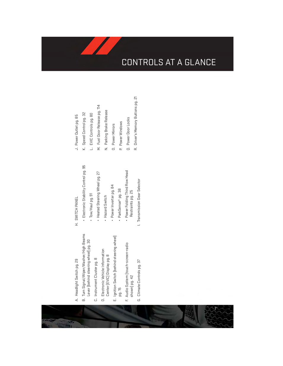 Controls at a glance | Dodge 2013 Durango - User Guide User Manual | Page 9 / 140