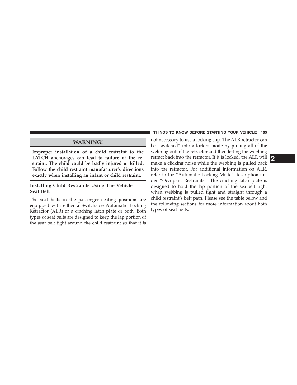 Dodge 2013 Grand_Caravan - Owner Manual User Manual | Page 107 / 683