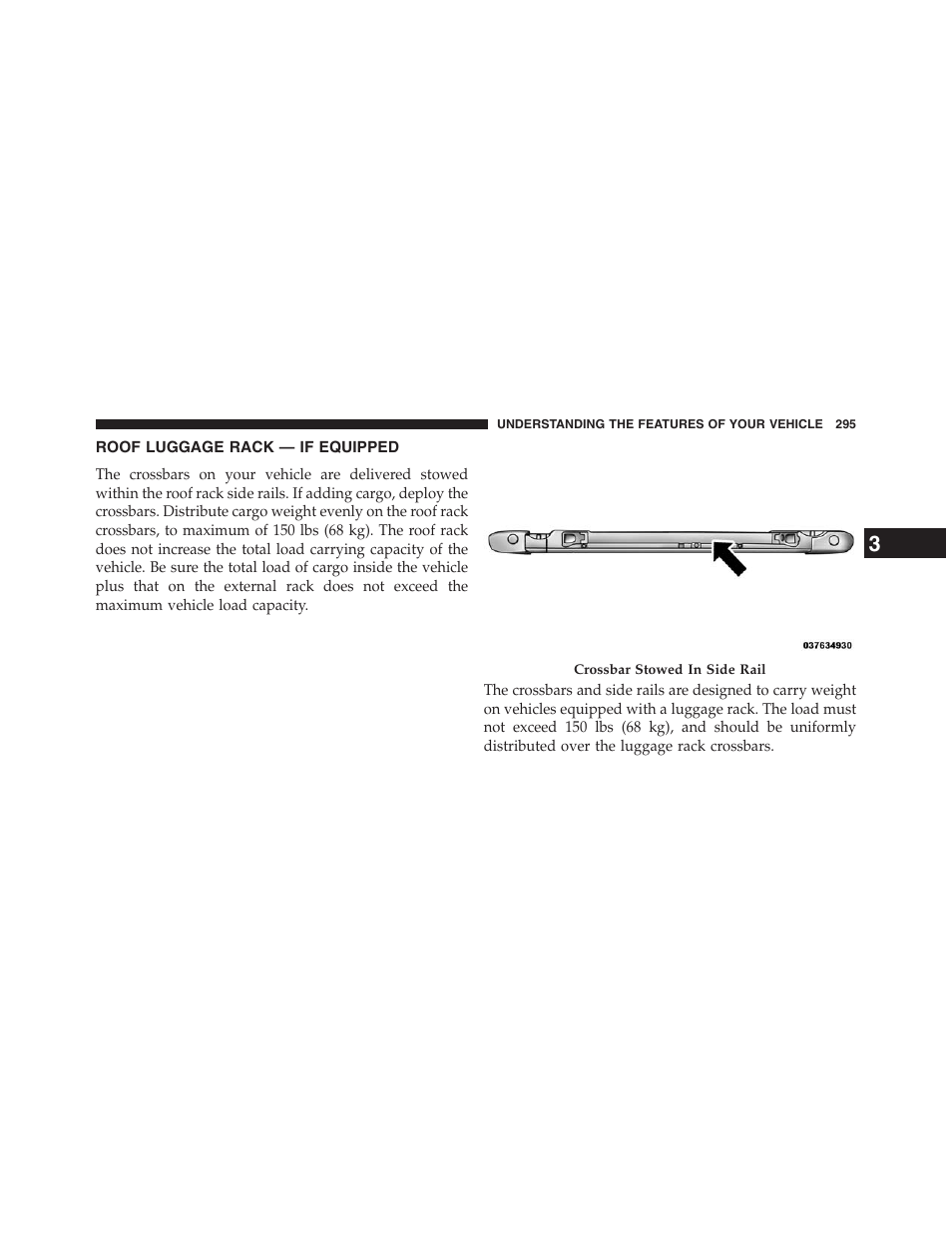 Roof luggage rack — if equipped | Dodge 2013 Grand_Caravan - Owner Manual User Manual | Page 297 / 683