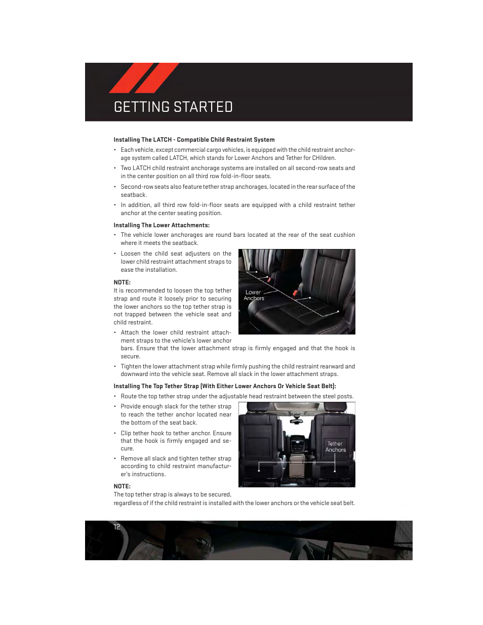 Getting started | Dodge 2013 Grand_Caravan - User Guide User Manual | Page 14 / 132