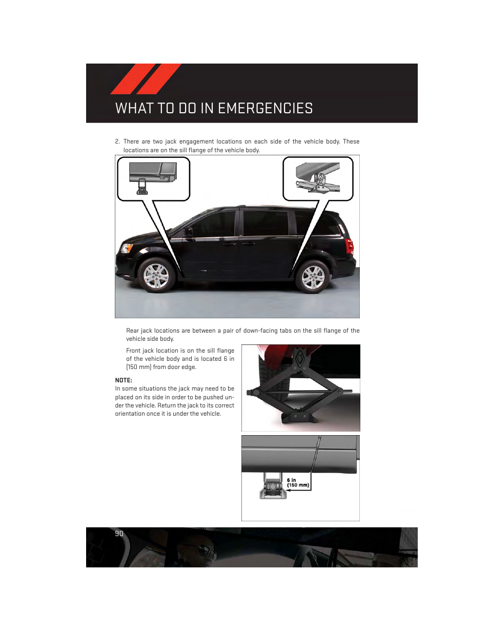 What to do in emergencies | Dodge 2013 Grand_Caravan - User Guide User Manual | Page 92 / 132