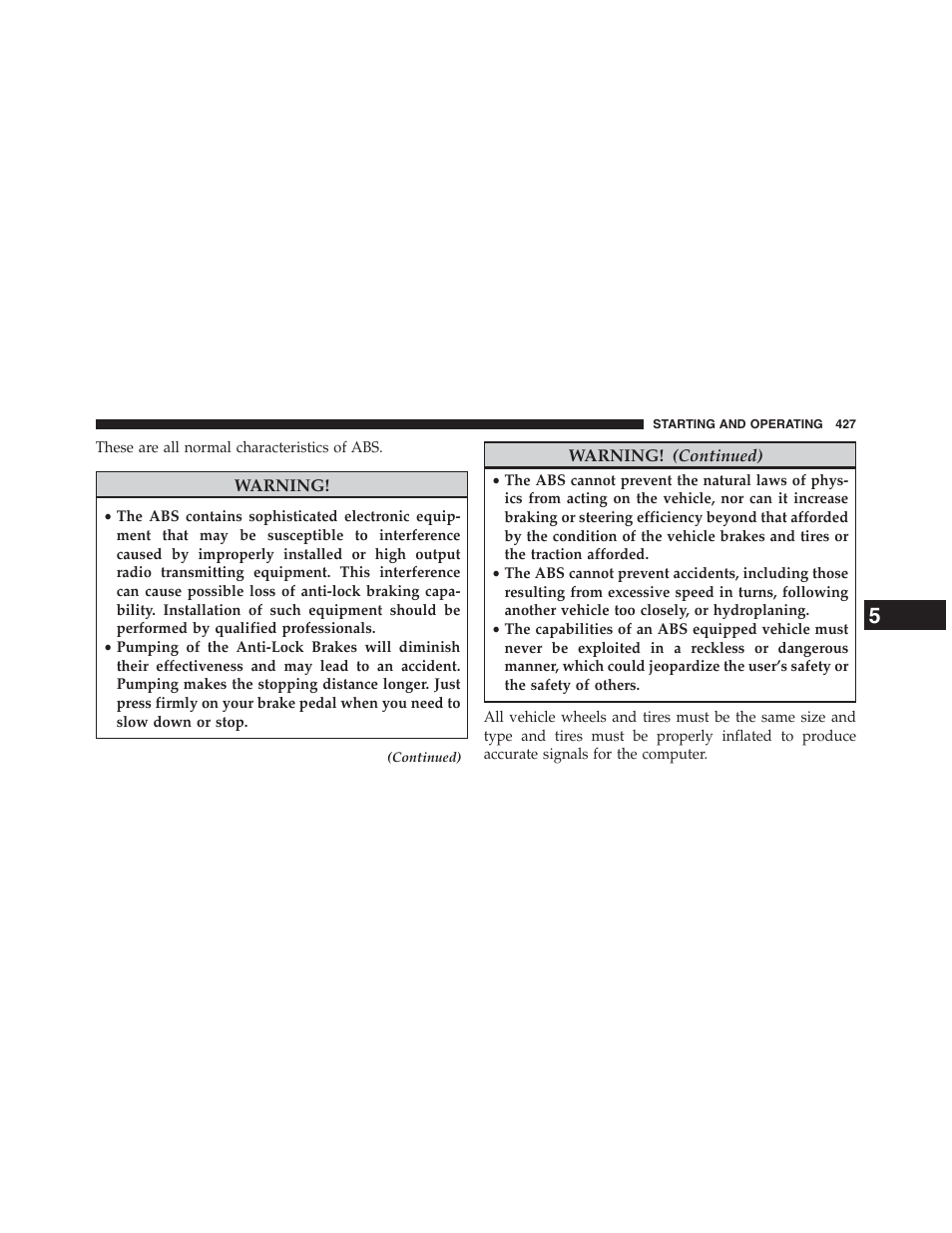 Dodge 2013 Journey - Owner Manual User Manual | Page 429 / 630