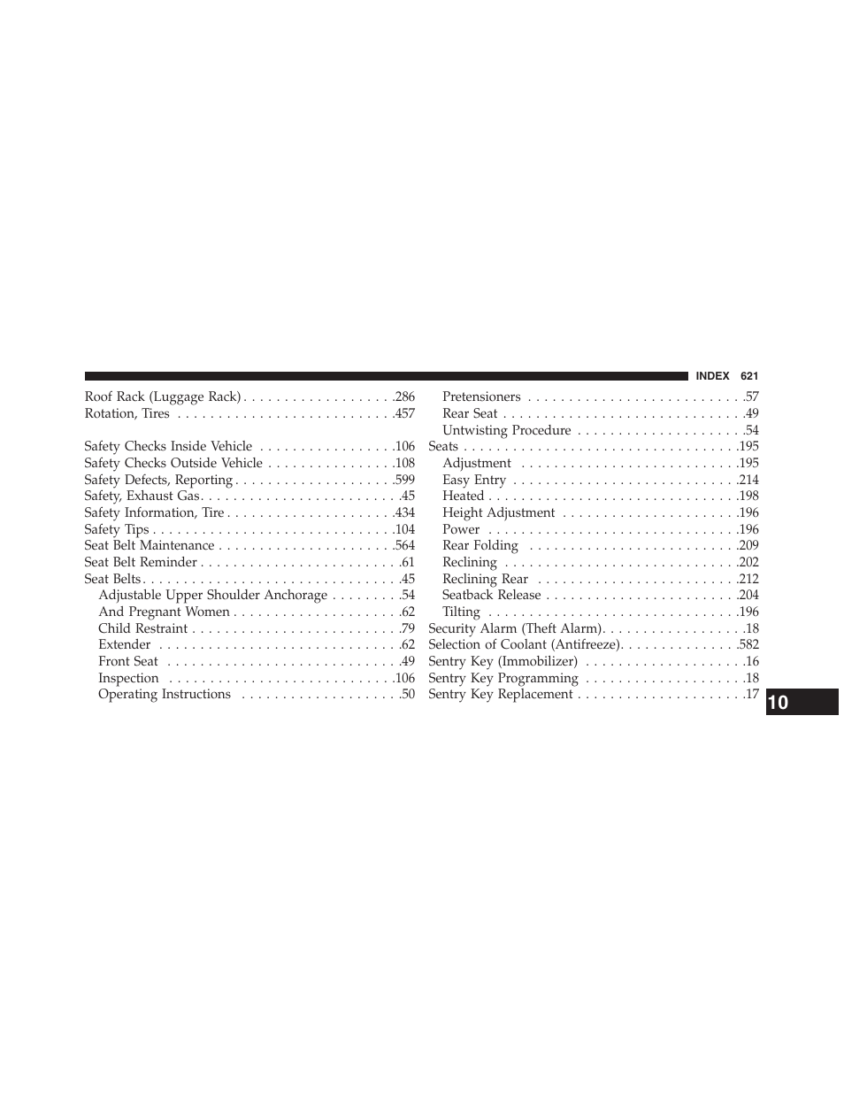 Dodge 2013 Journey - Owner Manual User Manual | Page 623 / 630