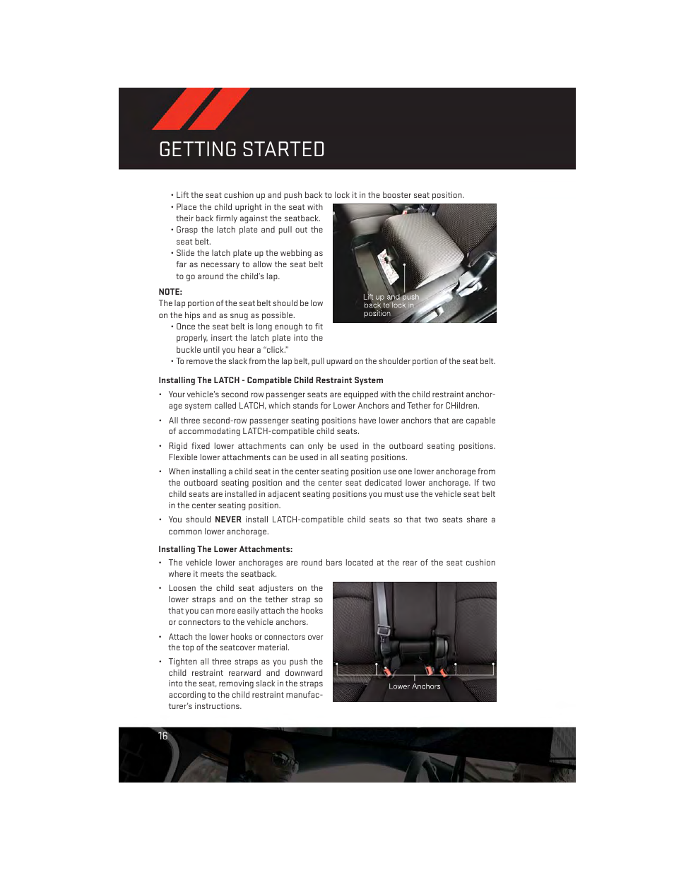 Getting started | Dodge 2013 Journey - User Guide User Manual | Page 18 / 116