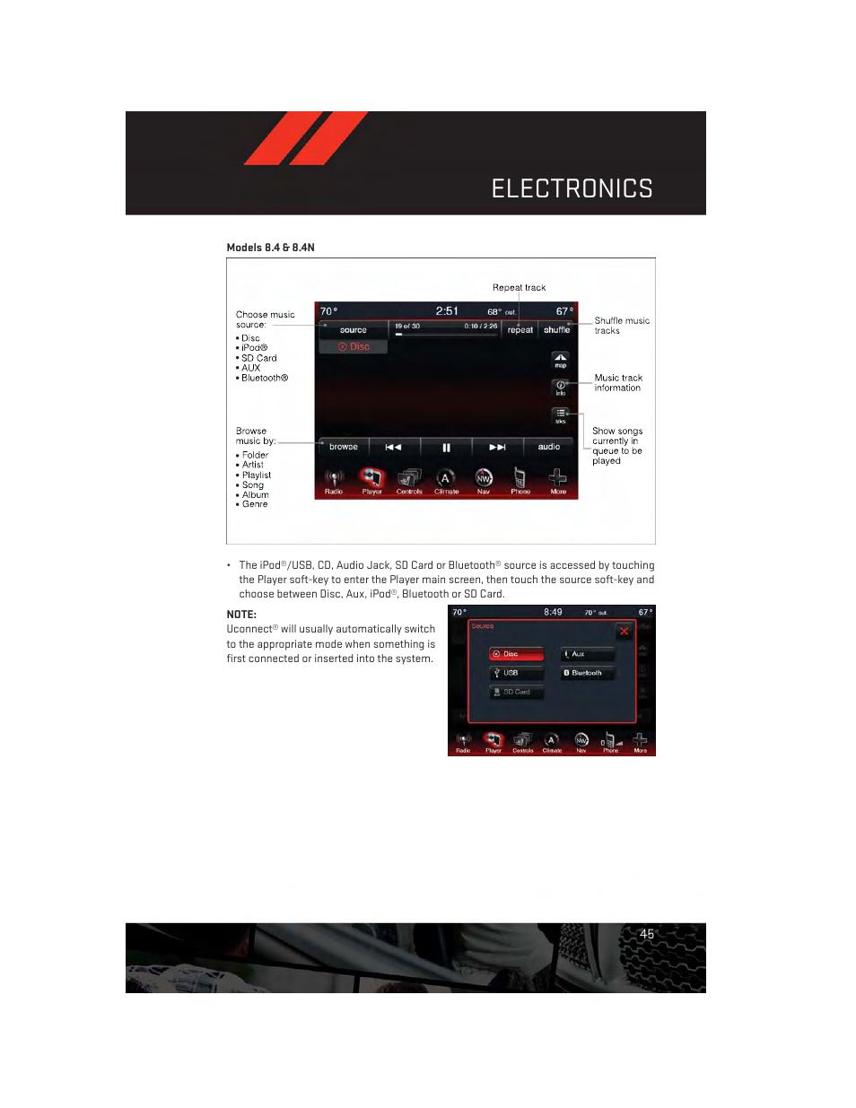 Electronics | Dodge 2013 Journey - User Guide User Manual | Page 47 / 116