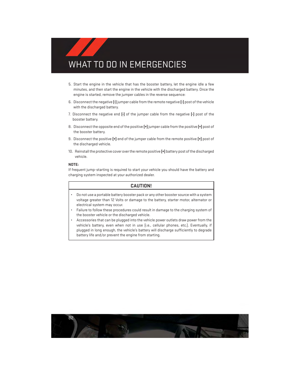 What to do in emergencies | Dodge 2013 Journey - User Guide User Manual | Page 84 / 116