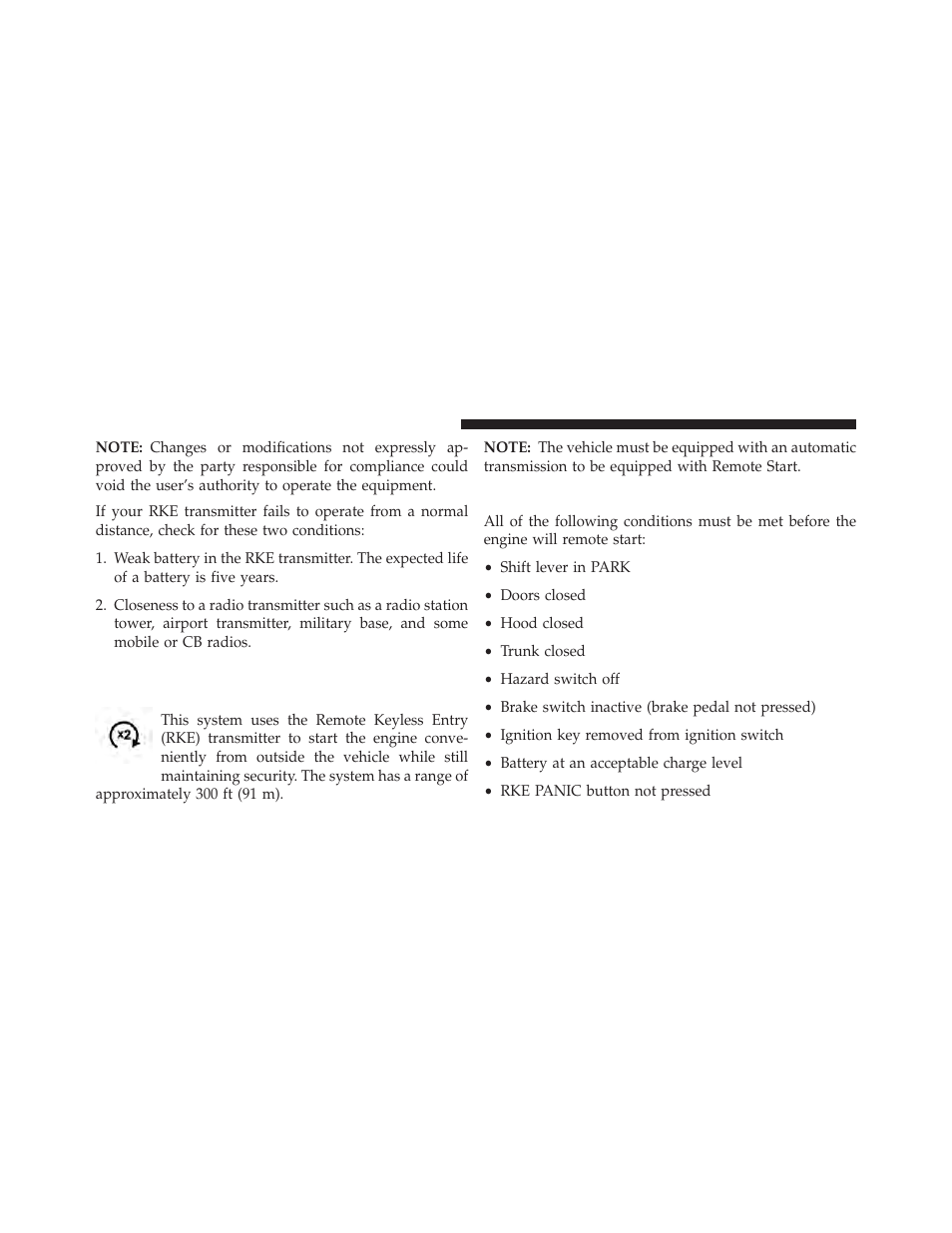 Remote start system — if equipped, How to use remote start | Dodge 2014 Avenger - Owner Manual User Manual | Page 30 / 517