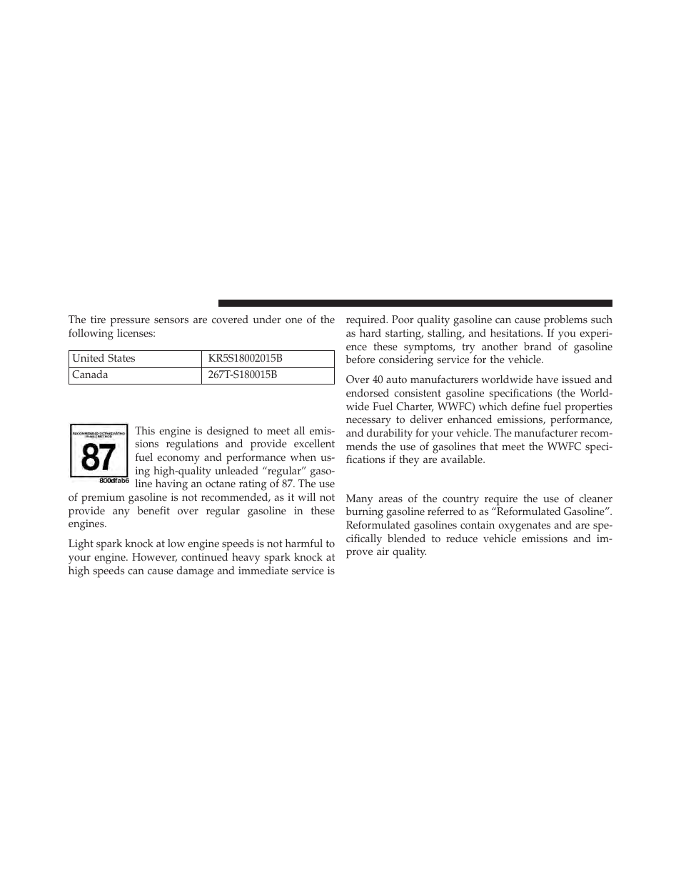 Fuel requirements, Reformulated gasoline | Dodge 2014 Avenger - Owner Manual User Manual | Page 370 / 517