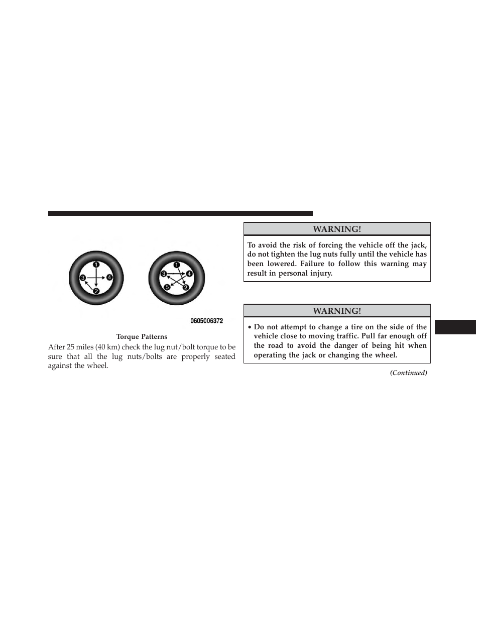 Jacking and tire changing | Dodge 2014 Avenger - Owner Manual User Manual | Page 401 / 517