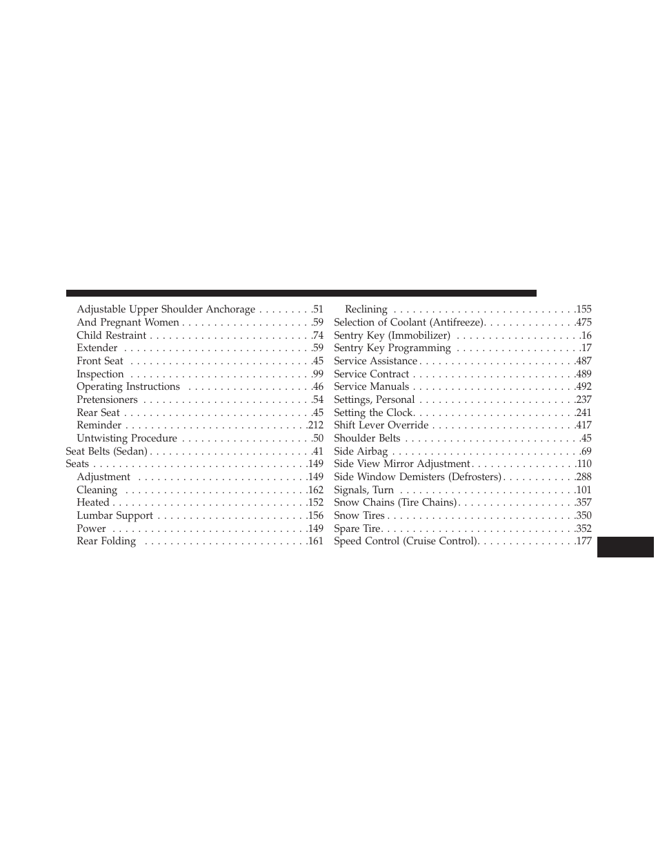 Dodge 2014 Avenger - Owner Manual User Manual | Page 511 / 517