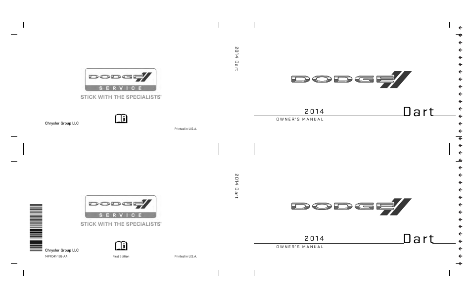 Dar t | Dodge 2014 Avenger - Owner Manual User Manual | Page 517 / 517