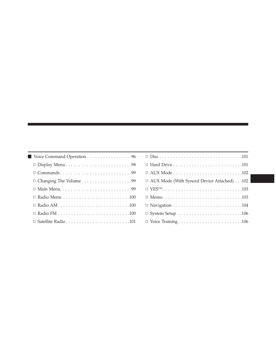 Ram Trucks UCONNECT 730N for Jeep User Manual | Page 106 / 210