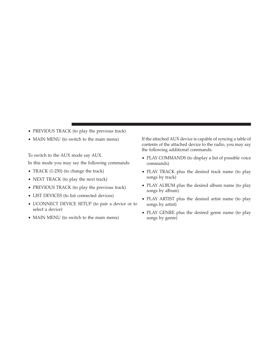 Aux mode, Aux mode (with synced device attached) | Ram Trucks UCONNECT 730N for Jeep User Manual | Page 113 / 210