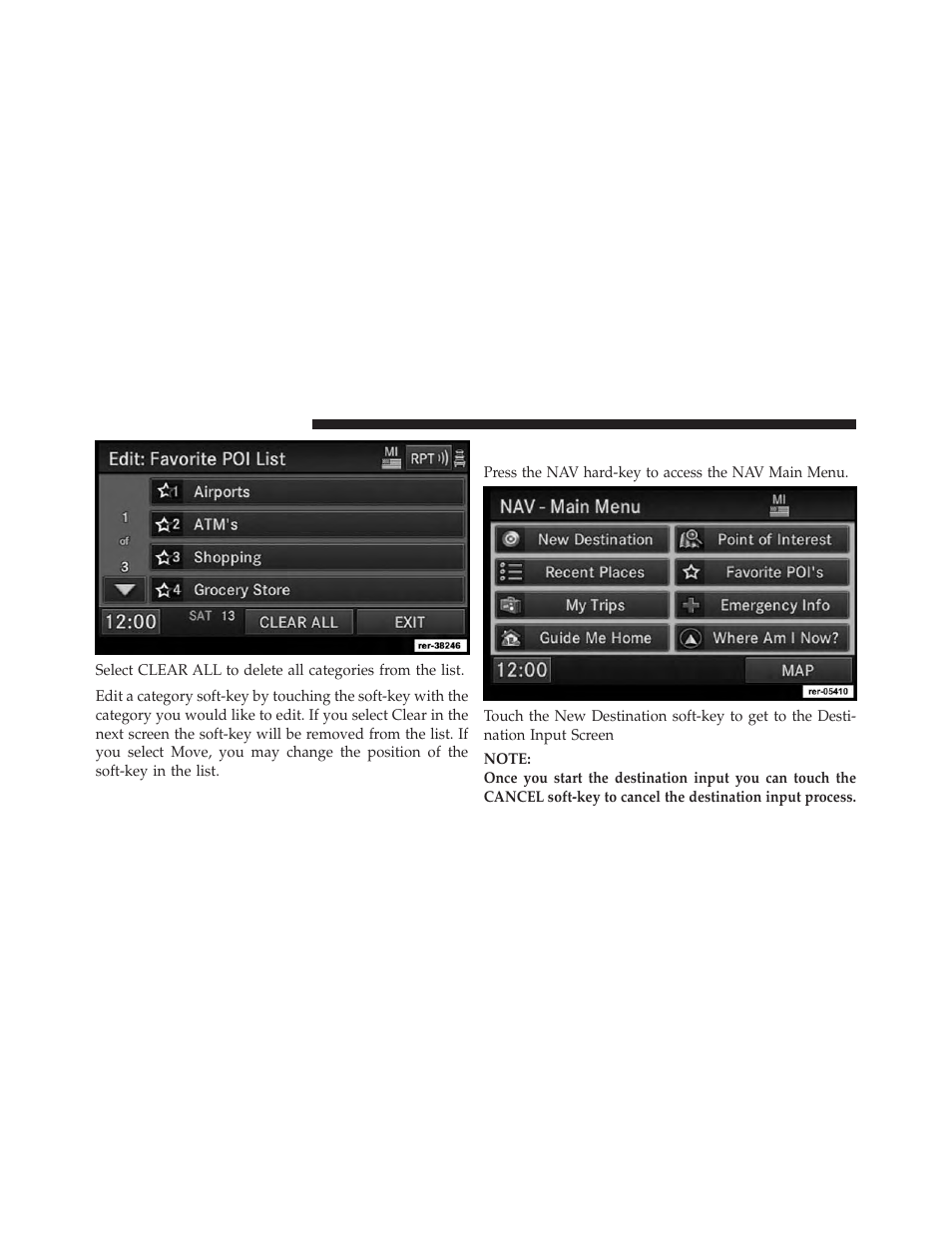 Destination input | Ram Trucks UCONNECT 730N for Jeep User Manual | Page 141 / 210