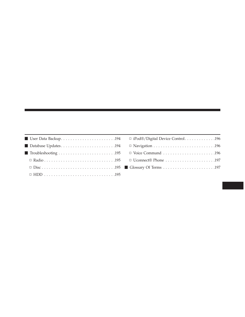 Ram Trucks UCONNECT 730N for Jeep User Manual | Page 204 / 210