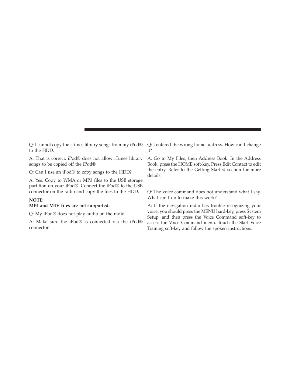 Ipod®/digital device control, Navigation, Voice command | Ram Trucks UCONNECT 730N for Jeep User Manual | Page 207 / 210