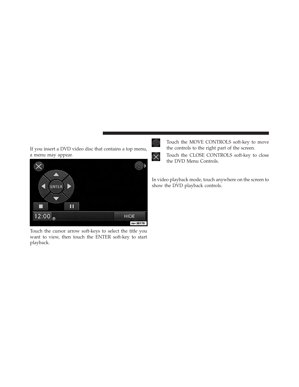 Dvd menu controls, Dvd playback controls | Ram Trucks UCONNECT 730N for Jeep User Manual | Page 57 / 210