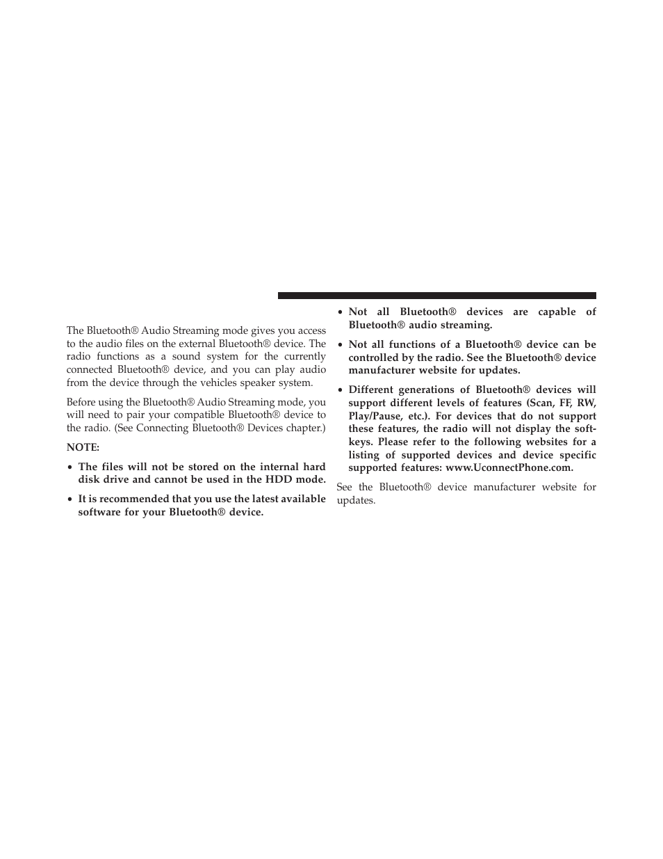 Bluetooth® audio streaming mode | Ram Trucks UCONNECT 730N for Jeep User Manual | Page 95 / 210