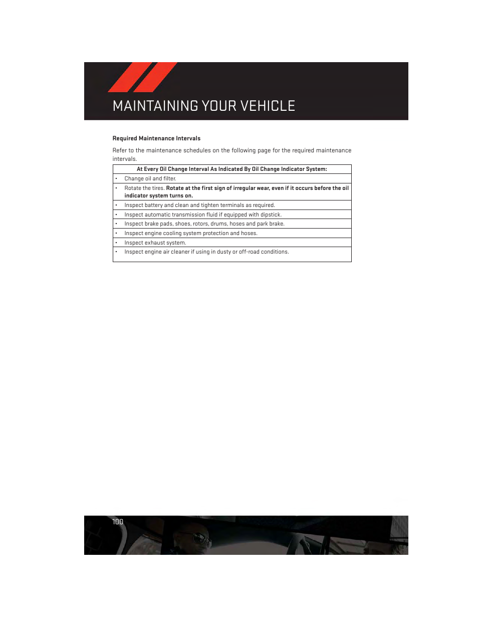 Maintaining your vehicle | Dodge 2014 Avenger - User Guide User Manual | Page 102 / 124