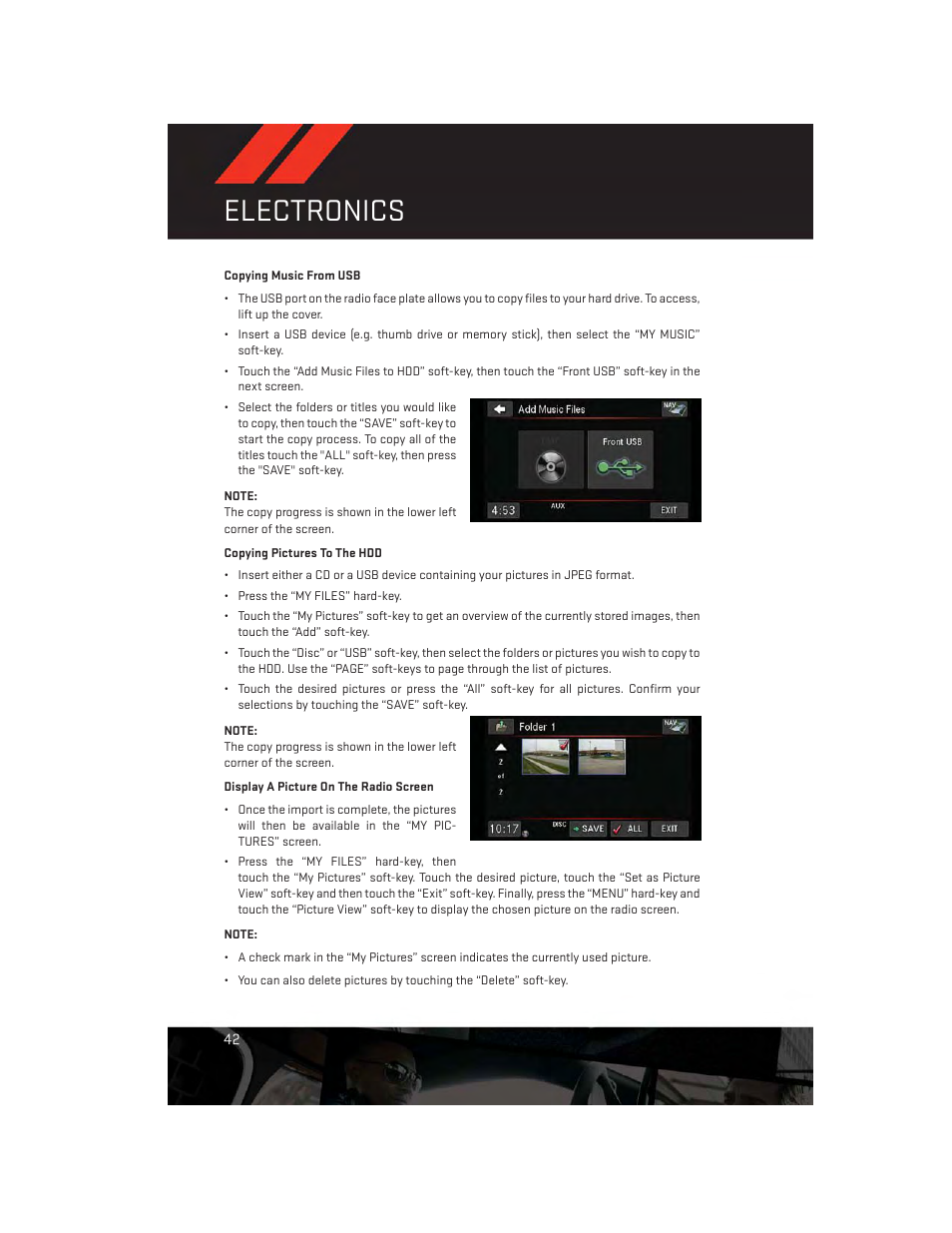 Electronics | Dodge 2014 Avenger - User Guide User Manual | Page 44 / 124