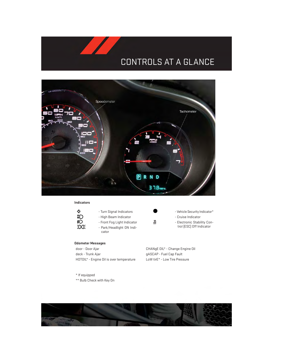 Getting started, Controls at a glance | Dodge 2014 Avenger - User Guide User Manual | Page 9 / 124