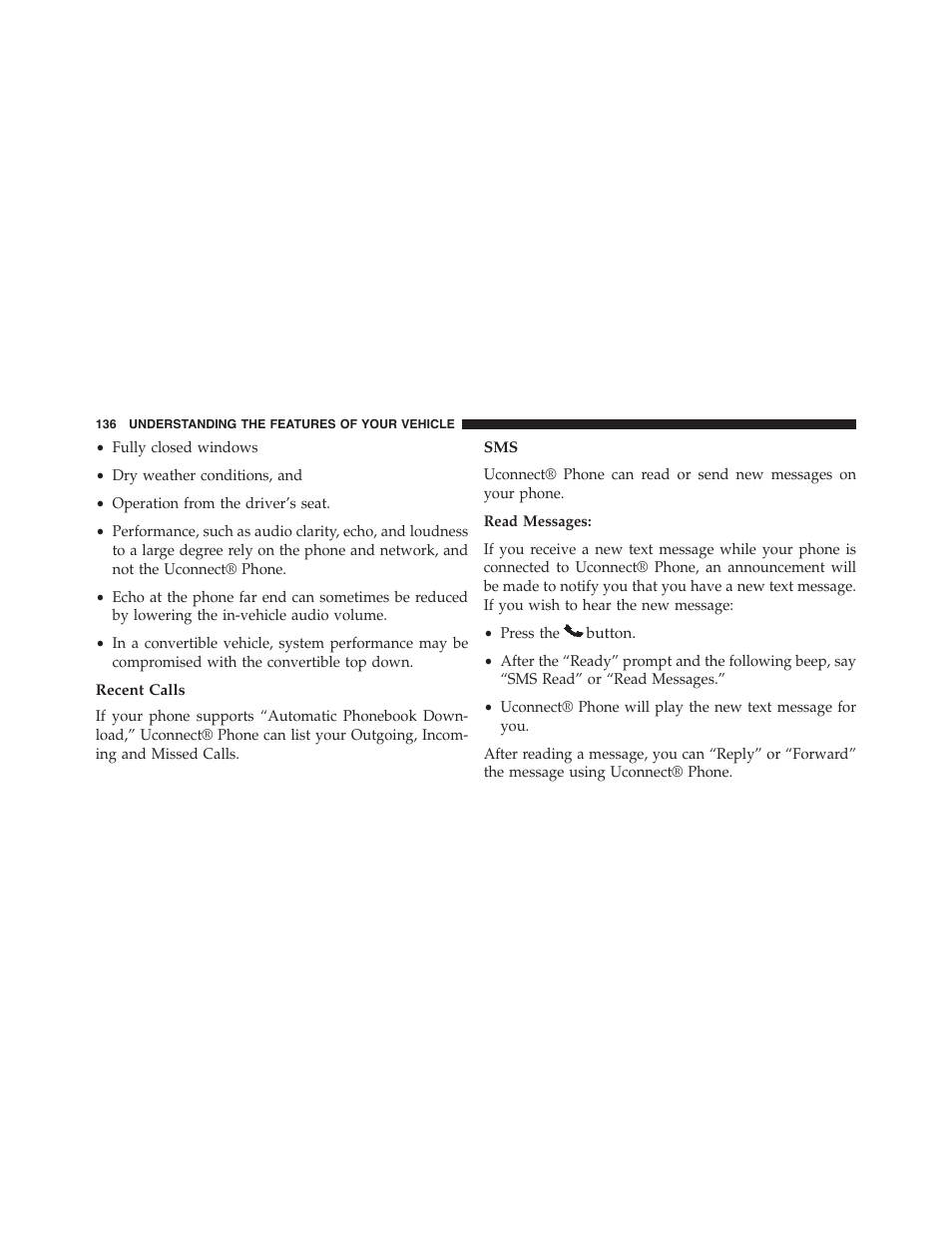 Recent calls | Dodge 2014 Challenger - Owner Manual User Manual | Page 138 / 541