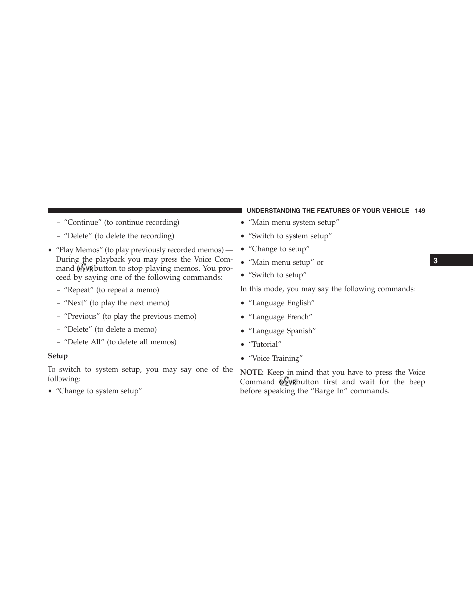 Setup | Dodge 2014 Challenger - Owner Manual User Manual | Page 151 / 541