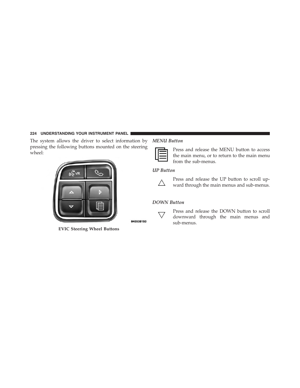 Dodge 2014 Challenger - Owner Manual User Manual | Page 226 / 541