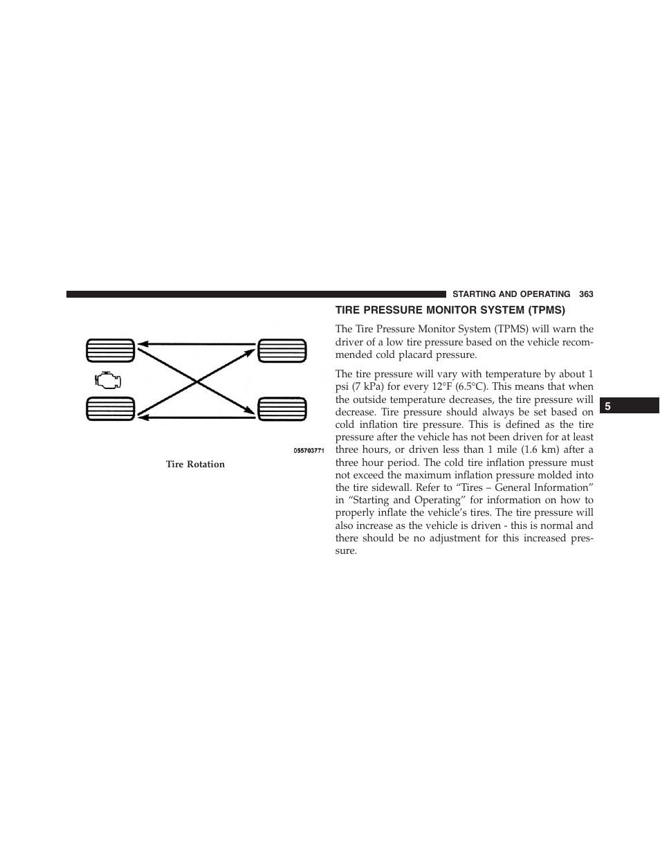 Tire pressure monitor system (tpms) | Dodge 2014 Challenger - Owner Manual User Manual | Page 365 / 541