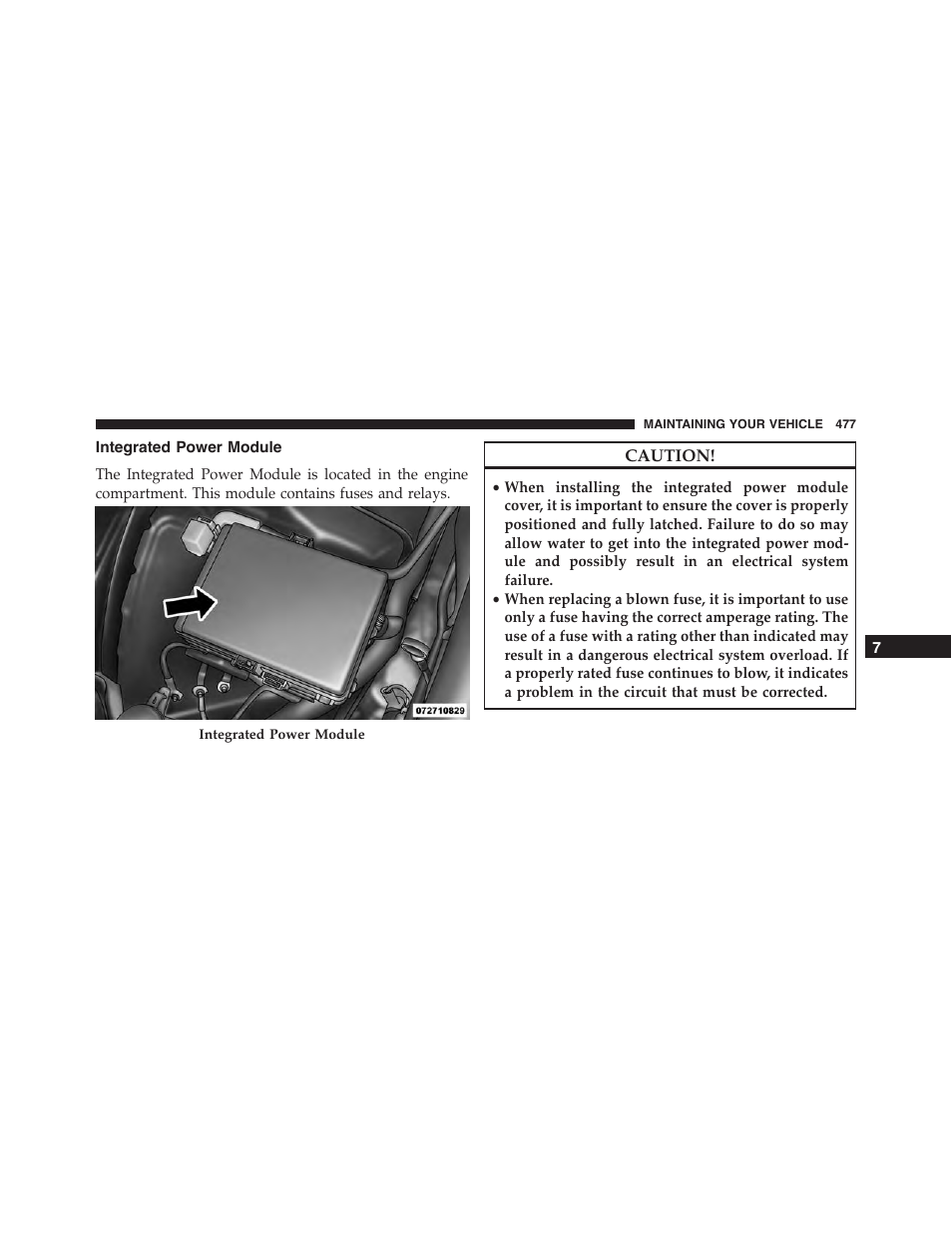 Integrated power module | Dodge 2014 Challenger - Owner Manual User Manual | Page 479 / 541