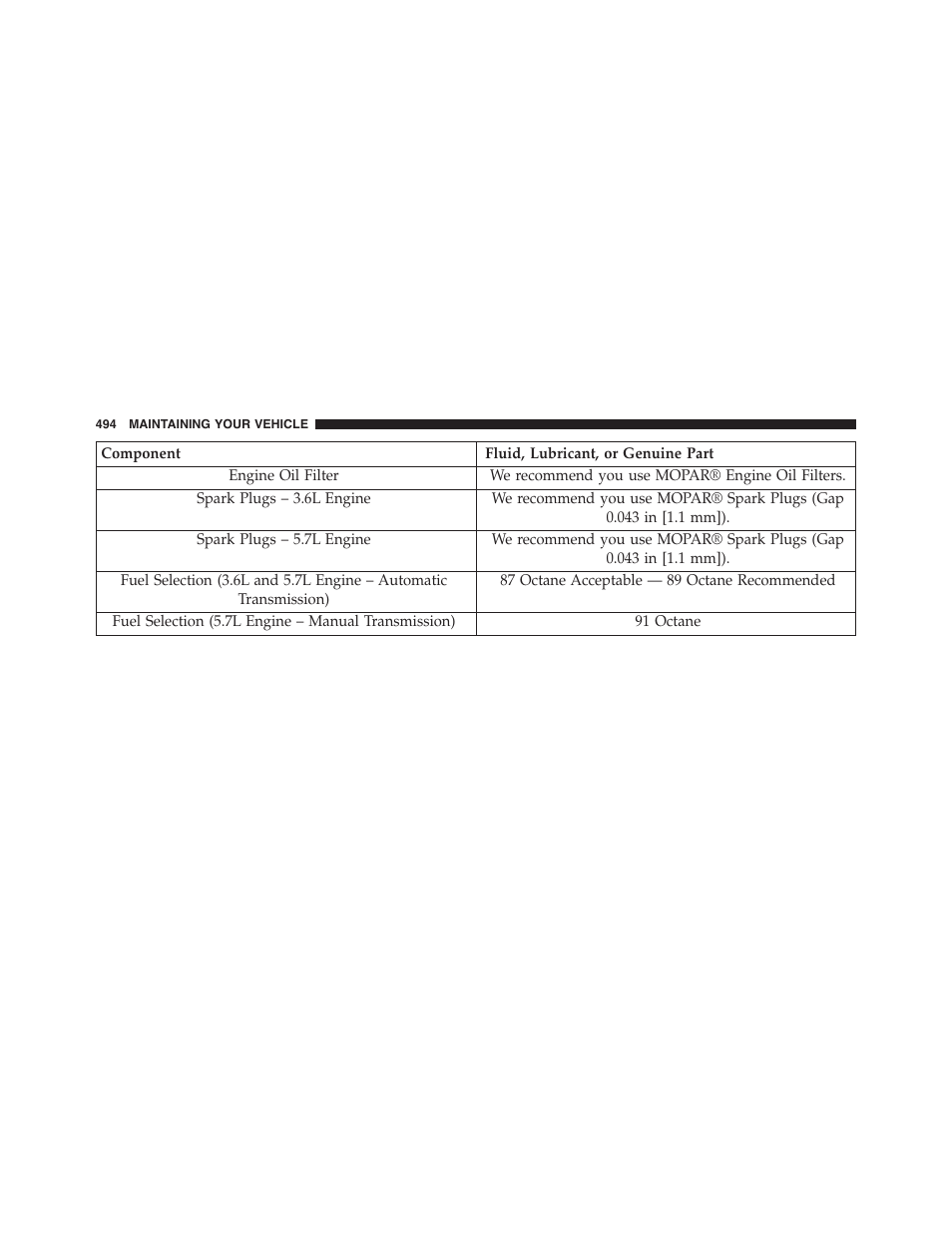 Dodge 2014 Challenger - Owner Manual User Manual | Page 496 / 541