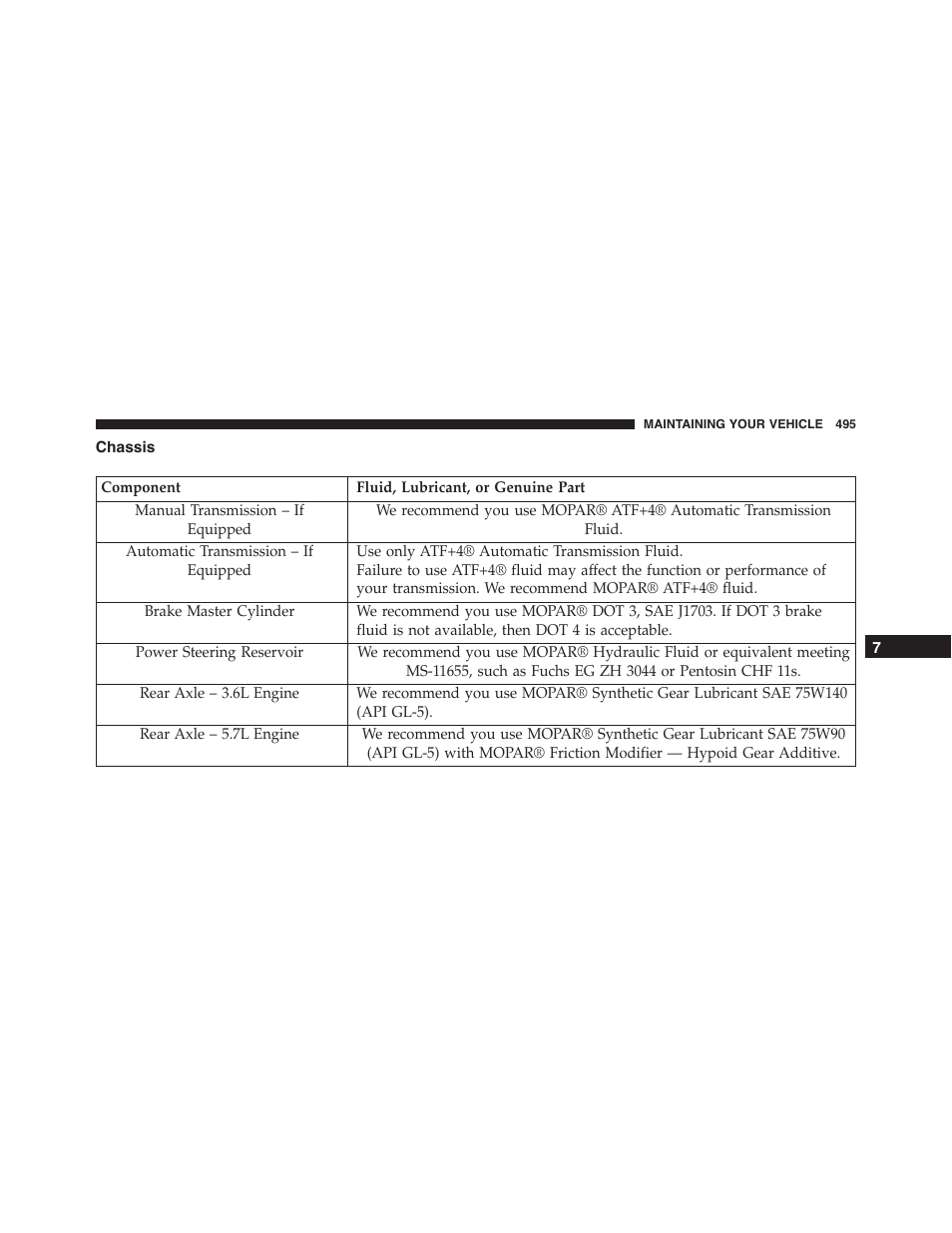 Chassis | Dodge 2014 Challenger - Owner Manual User Manual | Page 497 / 541