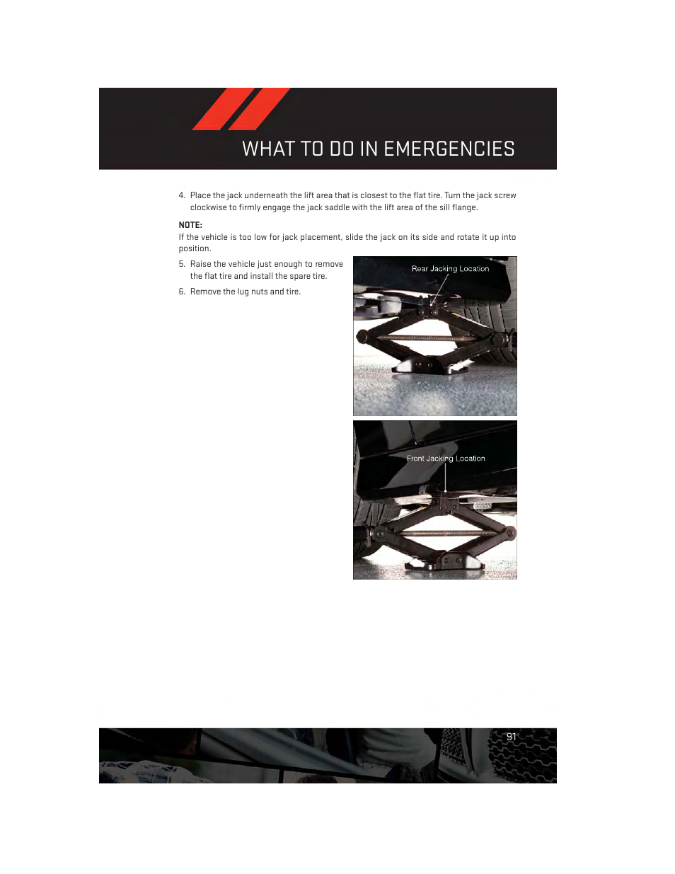 What to do in emergencies | Dodge 2014 Challenger_SRT - User Guide User Manual | Page 93 / 140